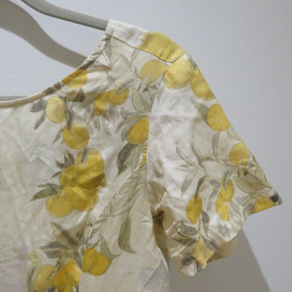 SAMANTHA PLEET Park Romper Citrus Print Silk Coquette Quirky Abstract Ethereal - Picture 6 of 16